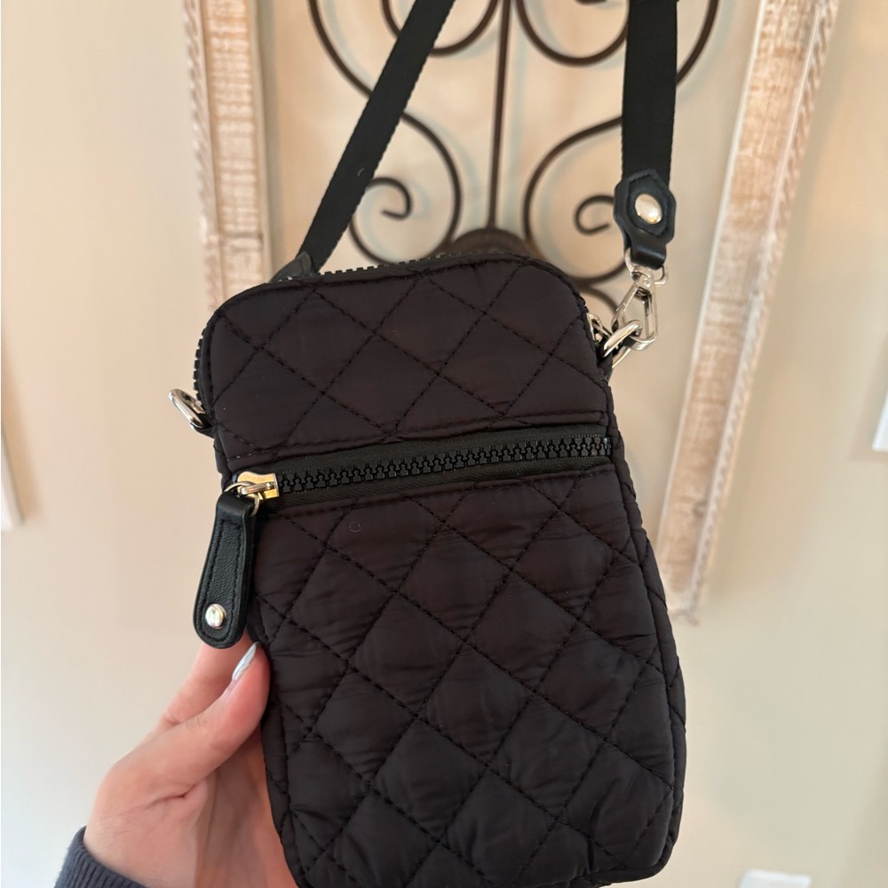 Quilted Black Crossbody Bag - Picture 1 of 3